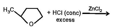 For the reaction    The product obtained is