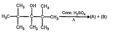 Predict the products (A) and (B) in the following reaction .