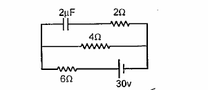 The charge stored in the capacitor is