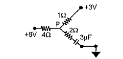 The energy stored in the capacitor in the steady state is