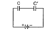 In a series combination of two capacitances C' and C (CgtC) (as shown in the circuit)