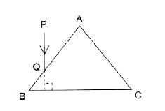 A ray of light PQ is incident on the face AB of an equilateral glass prism ABC as shown in the figure. Show that angle of emergence = angle of deviation. Also, with a ray diagram, trace the path of the emergent ray.