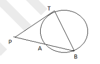 In the given figure, TB is a chord which passes through the centre of the circle. PT is a tangent to the circle at the point. T on the circle. If PT = 10 cm, PA = 5 cm and AB = x cm, then the radius of the circle is:   दिए गए चित्र में, TB एक जीवा है जो वृत्त के केंद्र से होकर गुजरता है। PT, वृत्त के बिंदु T पर वृत्त की स्पर्शरेखा  है। यदि  PT= 10 सेमी, PA=5 सेमी
और AB = x सेमी, तो वृत्त का त्रिज्या है