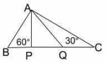 In the given figure, AP is perpendicular to BC, and AQ is the bisector angle PAC. What will be the measure of angle PAQ?