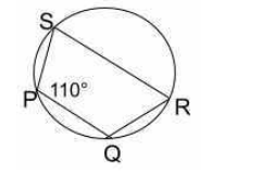 In the given figures, PQRS is a cyclic quadrilateral. What is the measure of the angle PQR, if PQ is parallel to the SR?