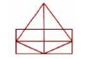 How many triangles are there in the following figure?   नीचे दी गयी आकृति में कितने त्रिभुज हैं ?