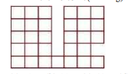 How many squares are there in the following figure?    दी गयी आकृति में कितने वर्ग  हैं ?