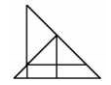 How many triangles are there in the following figure?   दी गयी आकृति में कितने त्रिकोण हैं ?