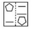 A figure of a transparent sheet with a pattern is given below. Figure out from amongst the four options as to how the pattern would appear when the sheet is folded at the dotted line.   एक पैटर्न के साथ पारदर्शी शीट का एक आंकड़ा नीचे दिया गया है। बिंदीदार रेखा पर शीट को मोड़ने पर पैटर्न कैसे दिखाई देगा, इसके चार विकल्पों में से चुने।