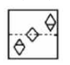 A figure of a transparent sheet with a pattern is given below. Figure out from amongst the four options as to how the pattern would appear when the sheet is folded at the dotted line.   एक पैटर्न के साथ पारदर्शी शीट का एक आंकड़ा नीचे दिया गया है। बिंदीदार रेखा पर शीट को मोड़ने पर पैटर्न कैसे दिखाई देगा, इसके चार विकल्पों में से चुने।