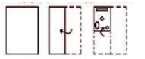 The sequence of folding a piece of paper and the manner in which the folded paper has been cut is shown in the following figures. How would this paper look when unfolded?   कागज़ के एक टुकड़े को मोड़ने का क्रम तथा उसे काटने का तरीका निम्नलिखित आकृतियों में दर्शाया गया है | खुलने के बाद यह कागज़ कैसा दिखेगा ?