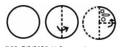 The sequence of folding a piece of paper and the manner in which the folded paper has been cut is shown in the following figures. How would this paper look when unfolded?   कागज़ के एक टुकड़े को मोड़ने का क्रम तथा उसे काटने का तरीका निम्नलिखित आकृतियों में दर्शाया गया है | खुलने के बाद यह कागज़ कैसा दिखेगा ?