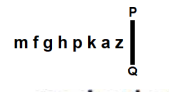 Find the mirror image of given set of alphabet if mirror is placed along PQ