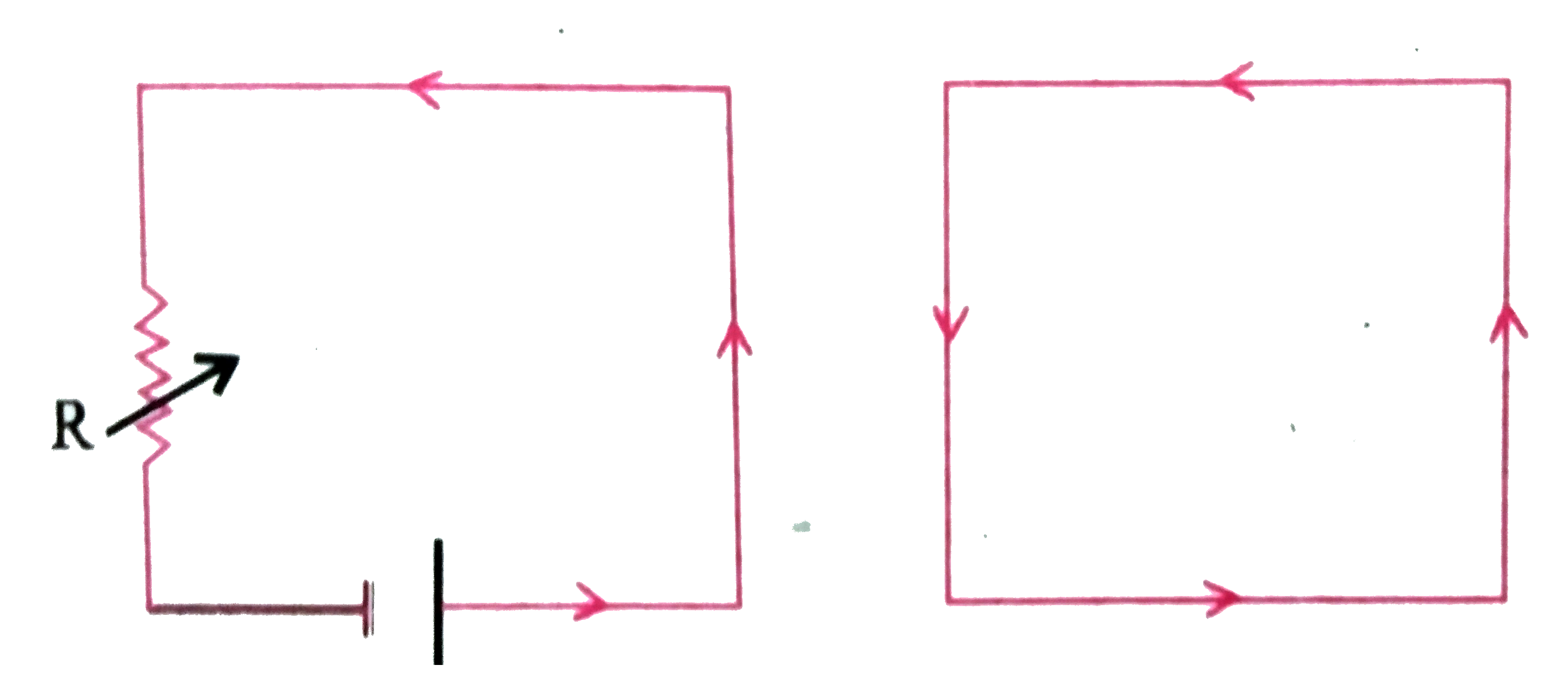 यदि निम्न चित्र (a) में प्रतिरोध  R  का मान घटाये तो चित्र   b में प्रेरित धारा की दिशा क्या होगी ?