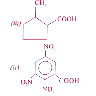 Give the IUPAC names of the following compounds. (i) PhCH2CH2COOH   (ii) (CH3)2C = CHCOOH