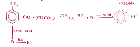 Identigy A - E in the following  reactions :