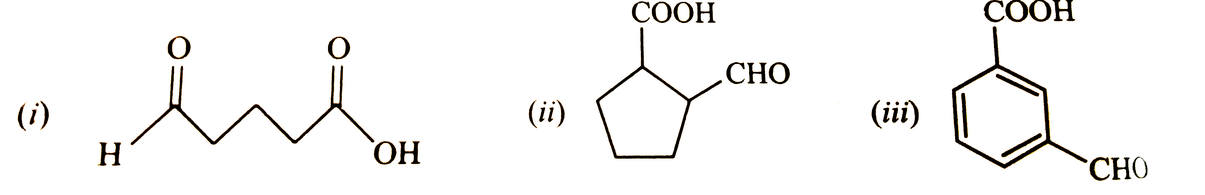 Give the IUPAC names of the following bifunctional compounds.