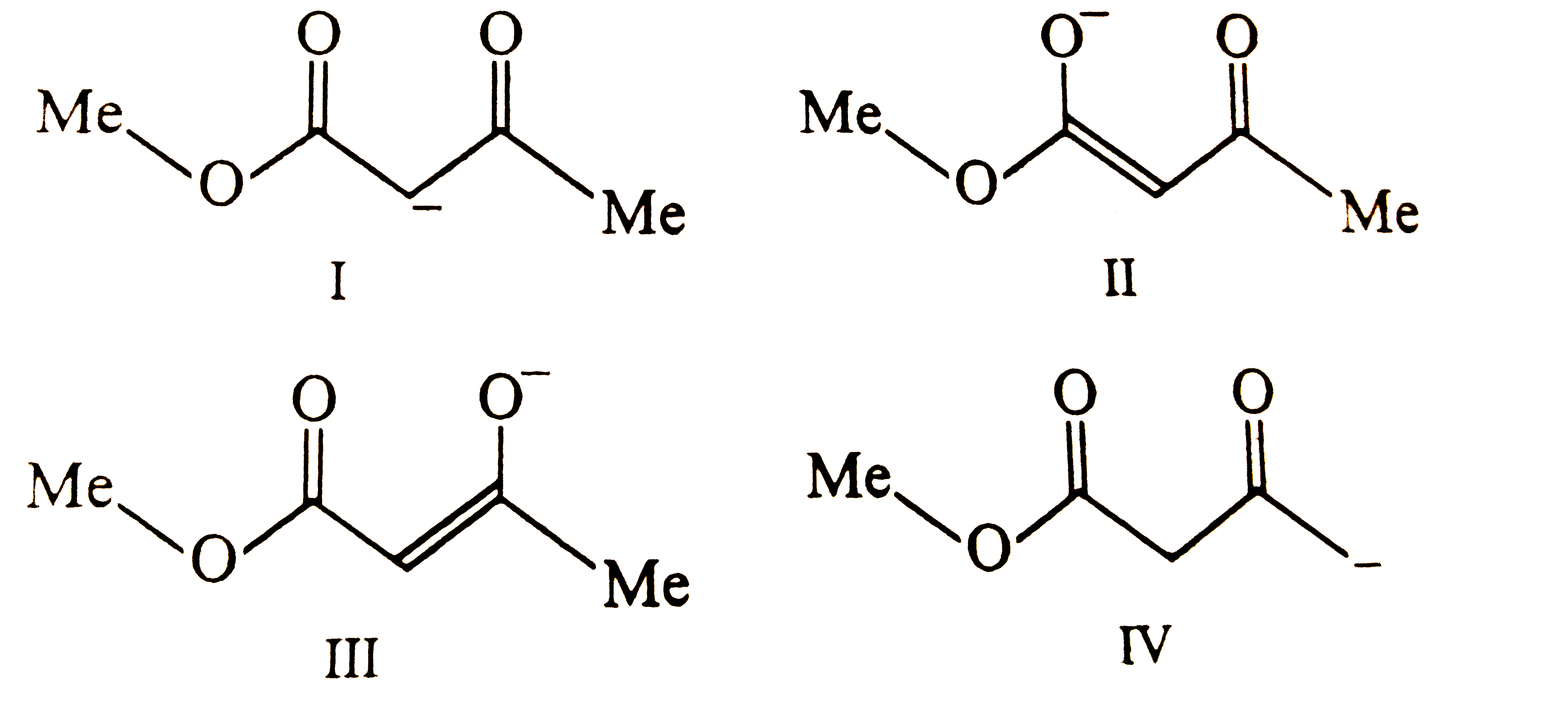 Among the following structures, the one which is not resonating structure of others is