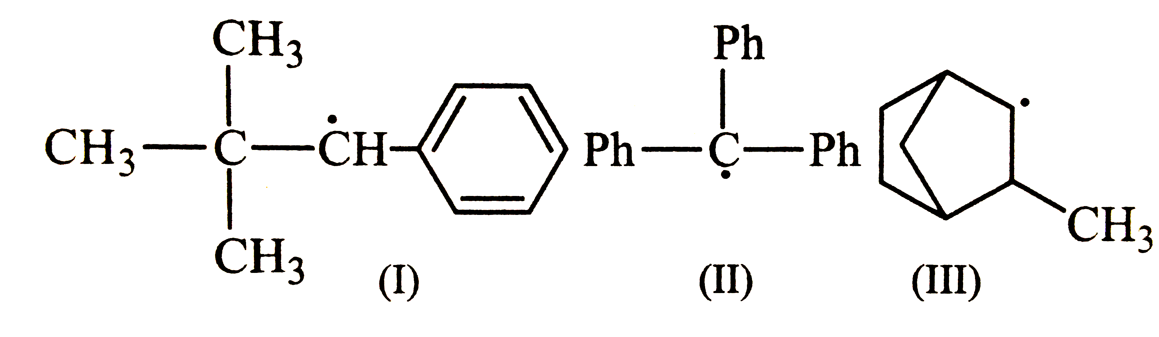 Consider the following compounds:      Hyperconjugation occurs in