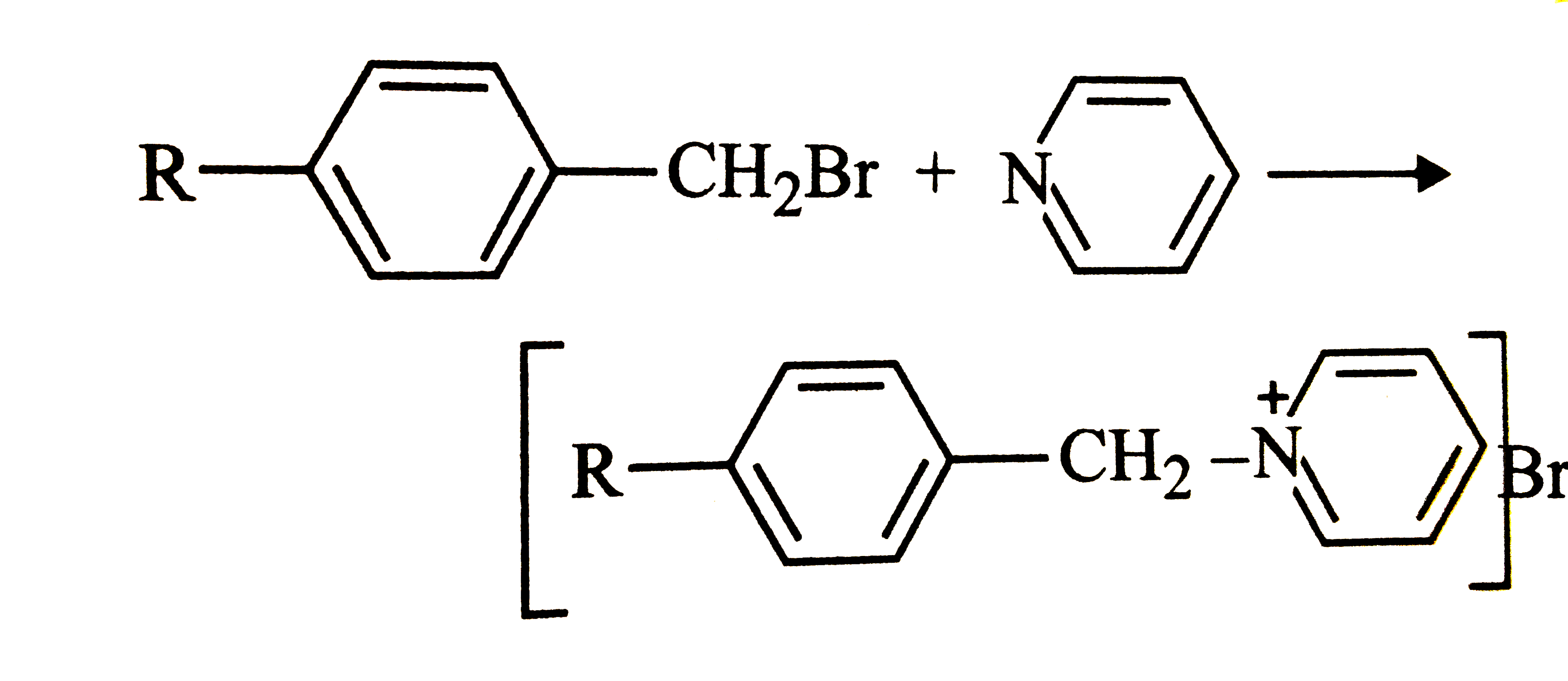 The rate of the reaction      is influenced by the hyperconjugation effect of group R. If R sequentially is    I. CH(3^(-))   II. CH(3)CH(2^(-))   III.  {:(H(3)C-CH-),(