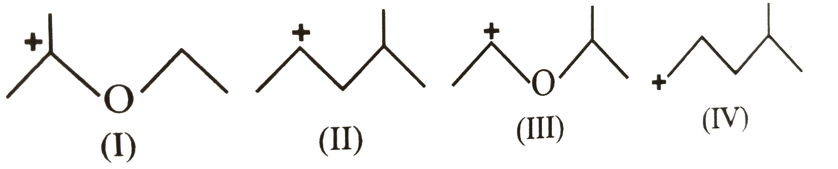 The correct stability order for the following species is