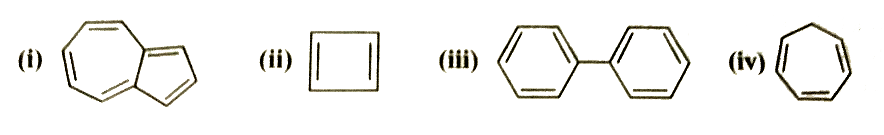 Predict which of the following systems would be aromatic and why ?