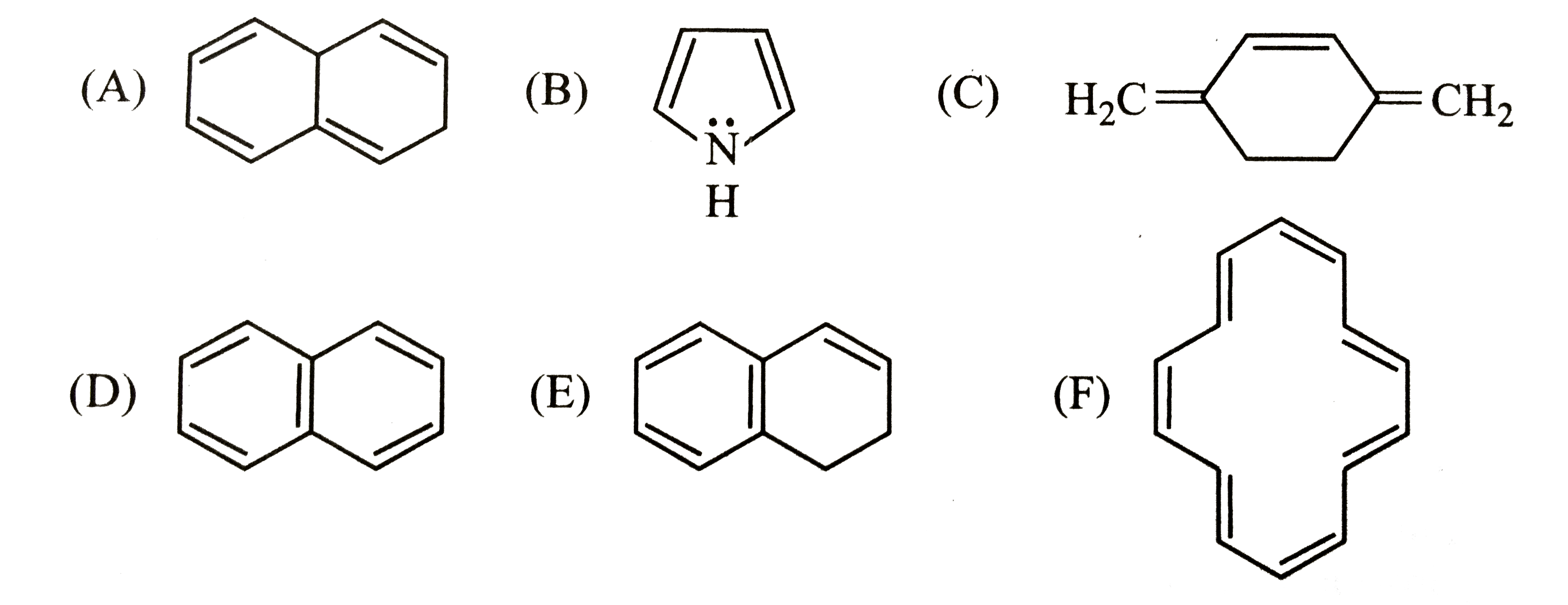 Which of the following compounds are aromatic according to Huckle's rule ?