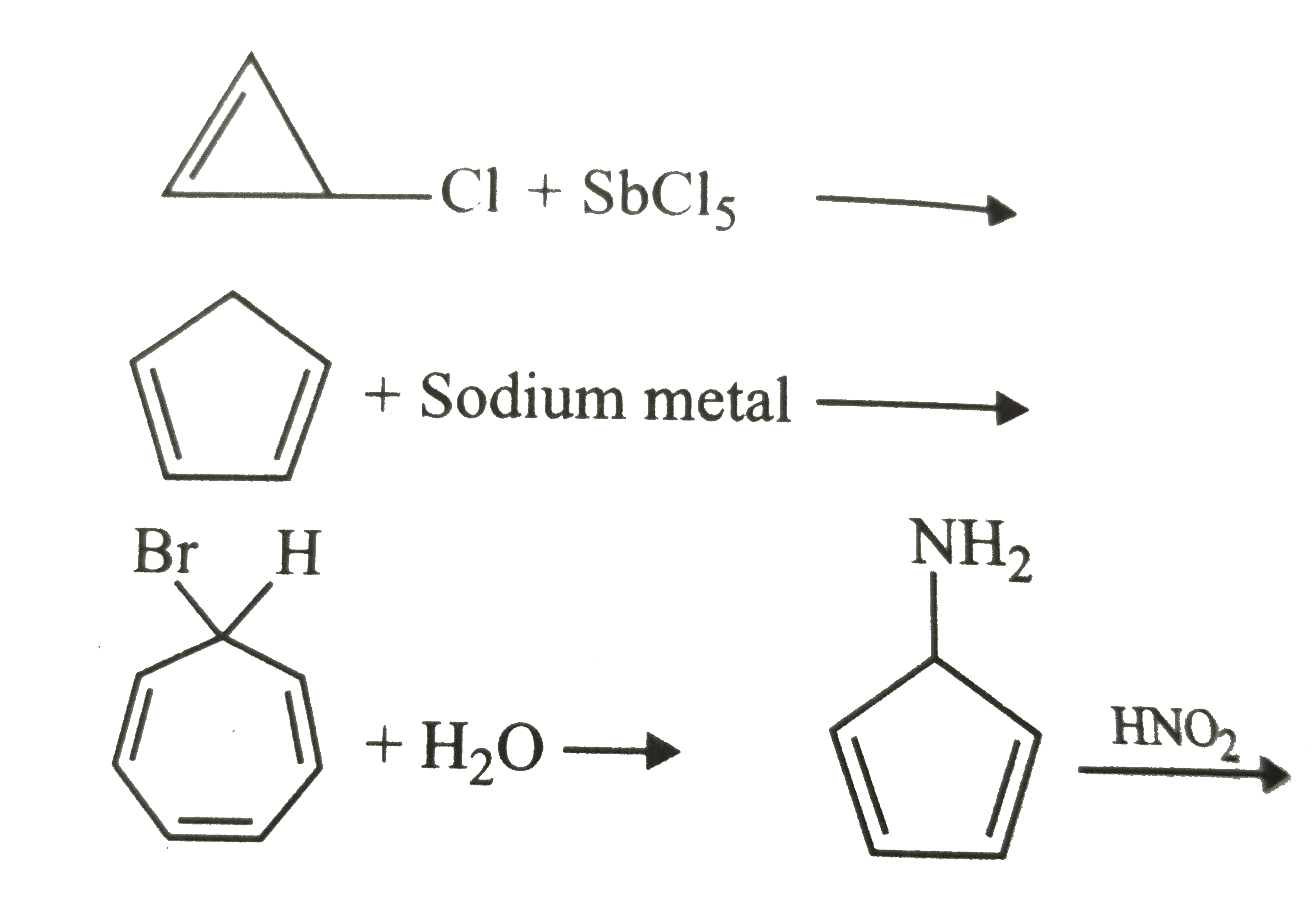 The total number of aromatic species genetic the following reactions is