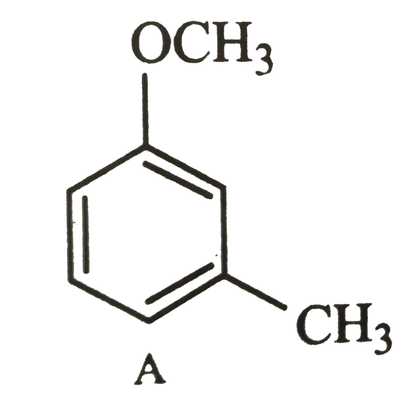 The major  product obtained on monobromination (Br2//FeBr2) of the following compound A is