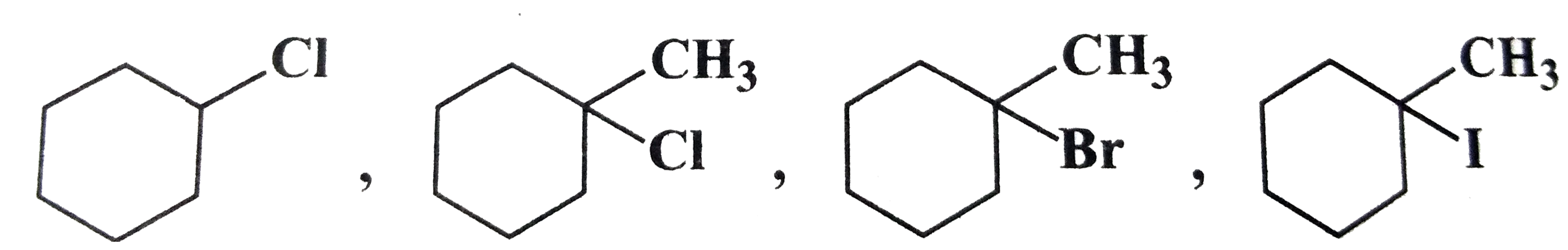 Predict the order of reactivity of the following compounds in S(N)1 reactions.