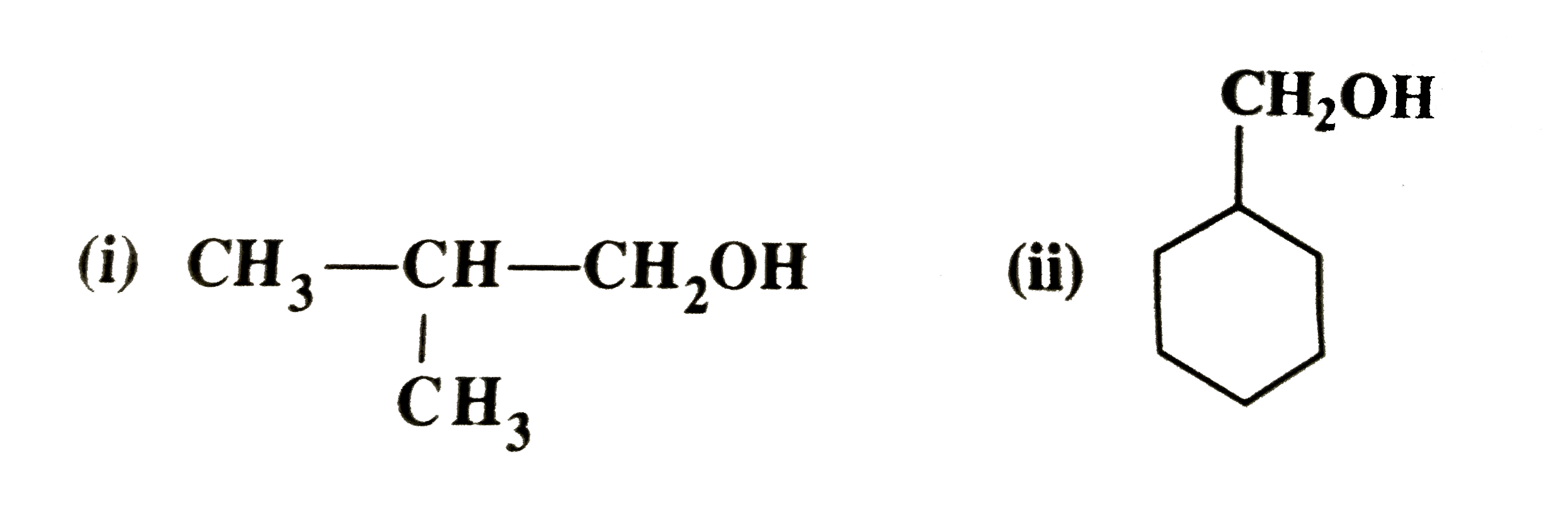 Show how are the following alcohols prepared by the reaction of a suitable Grignard reagent on methanal?