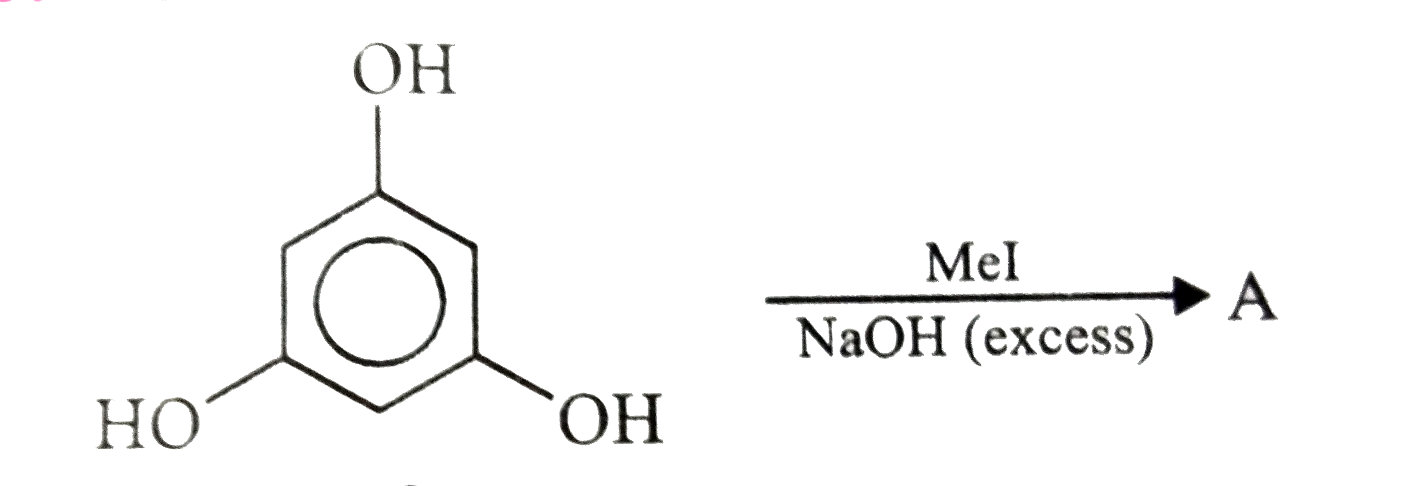 Identify the product A in the given reaction,