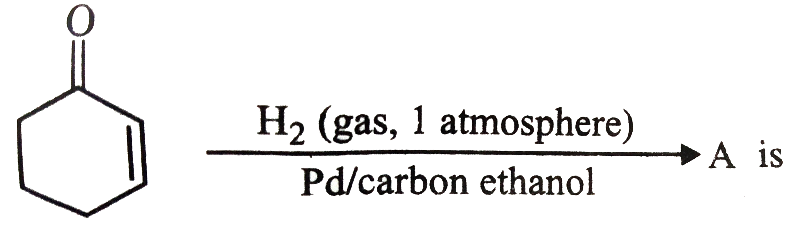 The correct structure of the product 'A' formed in the reaction.