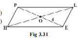 In Fig 3.31 HELP is a parallelogram. (Lengths are in cms). Given that OE = 4 and HL is 5 more than PE? Find OH.