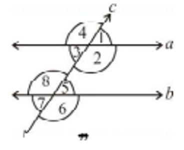 In the adjoining figure, identify     the pairs of corresponding angles.