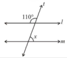 Find the value of x in each of the following figures if l || m.