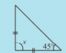 Find angle x in each figure: