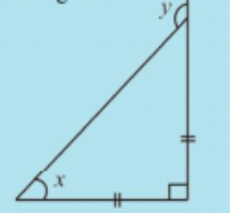 Find angles x and y each figure.