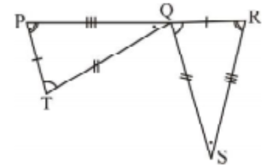 Complete the congruence statement:      triangleQRS ~=?