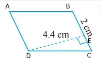 Find the area of each of the following parallelograms: