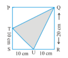 In the following figures, find the area of the shaded portion