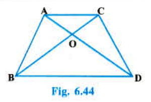 In Fig, ABCand DBC are lwo triangles on the same base BC. If AD intersects BC at O,show that  (ar (ABC))/(ar (DBC))=(AO)/(DO).