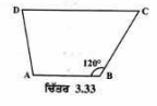 ਚਿੱਤਰ 3.33 ਵਿੱਚ mangle C ਪਤਾ ਕਰੋ ਜੇਕਰ bar(AB)||bar(DC) ਹੈ।