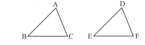 ਹੇਠ ਲਿਖਿਆਂ ਵਿੱਚ ਤੁਸੀਂ ਕਿਹੜੇ ਸਰਬੰਗਸਮ ਮਾਪ ਦੰਡ ਦਾ ਪ੍ਰਯੋਗ ਕਰੋਗੇ? ਦਿੱਤਾ ਹੈ: AC = DF, AB =DE, BC = EF ਇਸ ਲਈ, triangle ABC cong triangle DEF