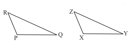ਹੇਠ ਲਿਖਿਆਂ ਵਿੱਚ ਤੁਸੀਂ ਕਿਹੜੇ ਸਰਬੰਗਸਮ ਮਾਪ ਦੰਡ ਦਾ ਪ੍ਰਯੋਗ ਕਰੋਗੇ? ਦਿੱਤਾ ਹੈ: ZX = RP, RQ =ZY         angle PRQ = angle XZY  ਇਸ ਲਈ ,triangle PQR cong triangle XYZ