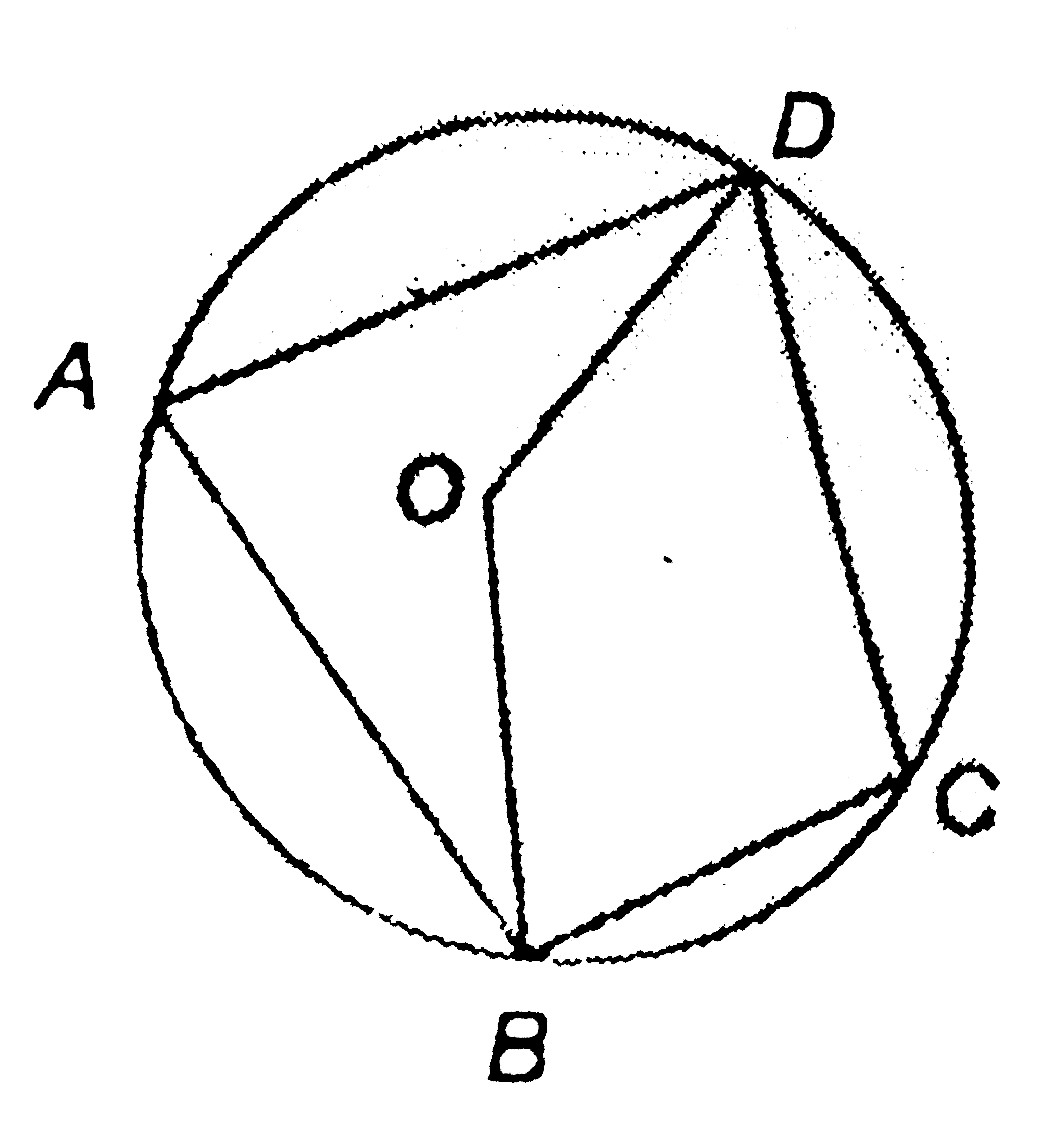 In the given figure (not to scale), O is  the center of the circle, BC and CD are equal chords. If angleOBC=55^(@),then find angleBAC.