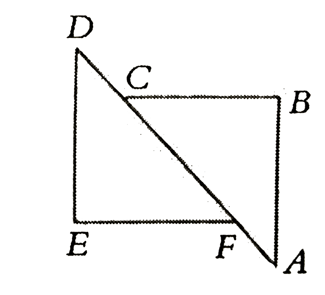 In the figure below, bar(BC)|| bar(EF),BC=EF  and DF =AC. Which of the following congurency axiom(s) is// are suitable to prove that Delta BCA =Delta EFD ?