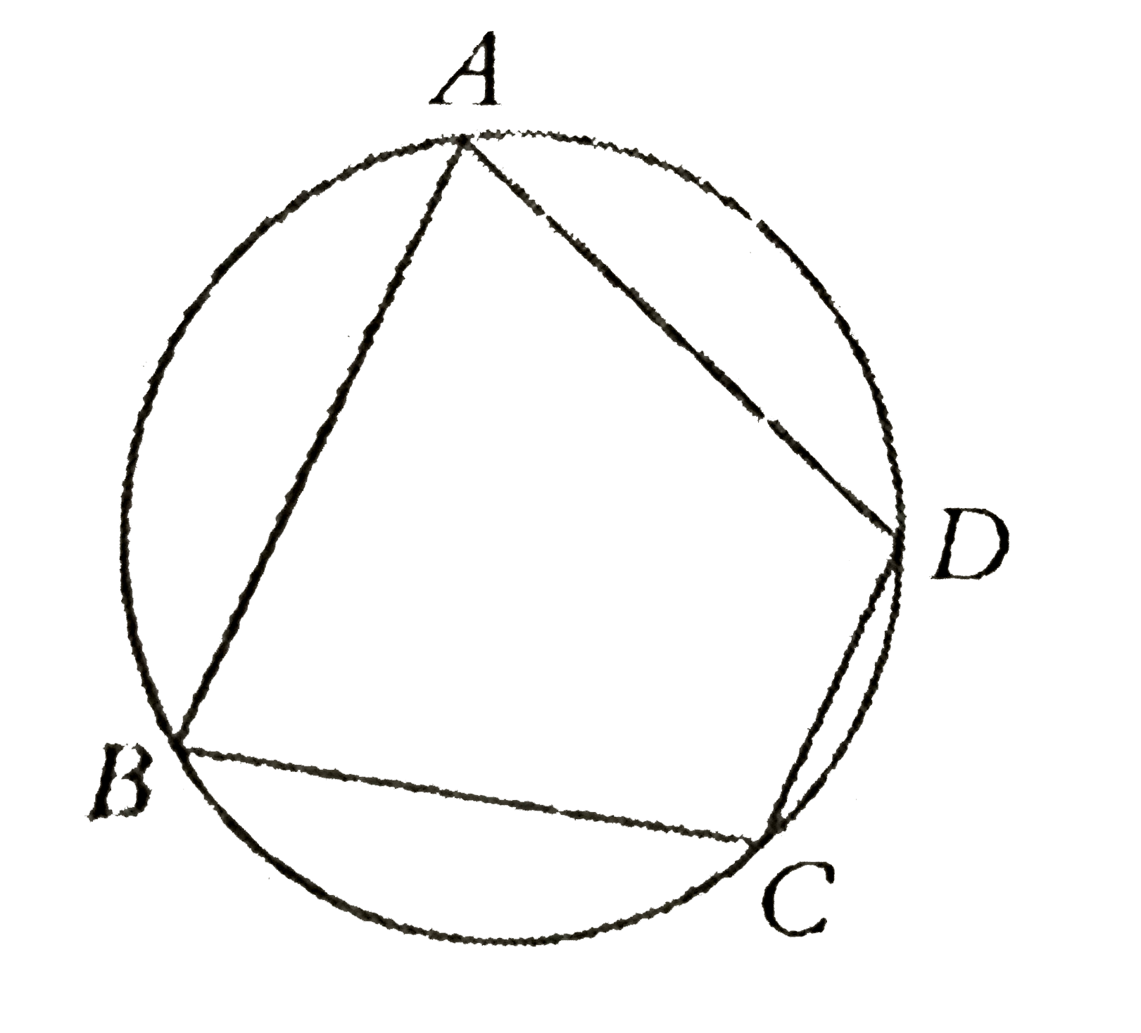 In the above figure, ABCD is a cyclic quadrilateral and /BCD =2 / BAD. Find the angle made by the diagonal BD at the centre of the circle.