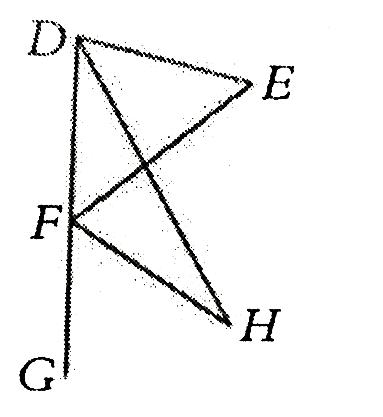 In the abve figure, DEF is a triangle whose side DF is produced to G. HF and HD are the bisectors of /EFG and / EDG respectively . If / DEF = 23(1)/(2).^(@) and / DHF ( in degrees) =