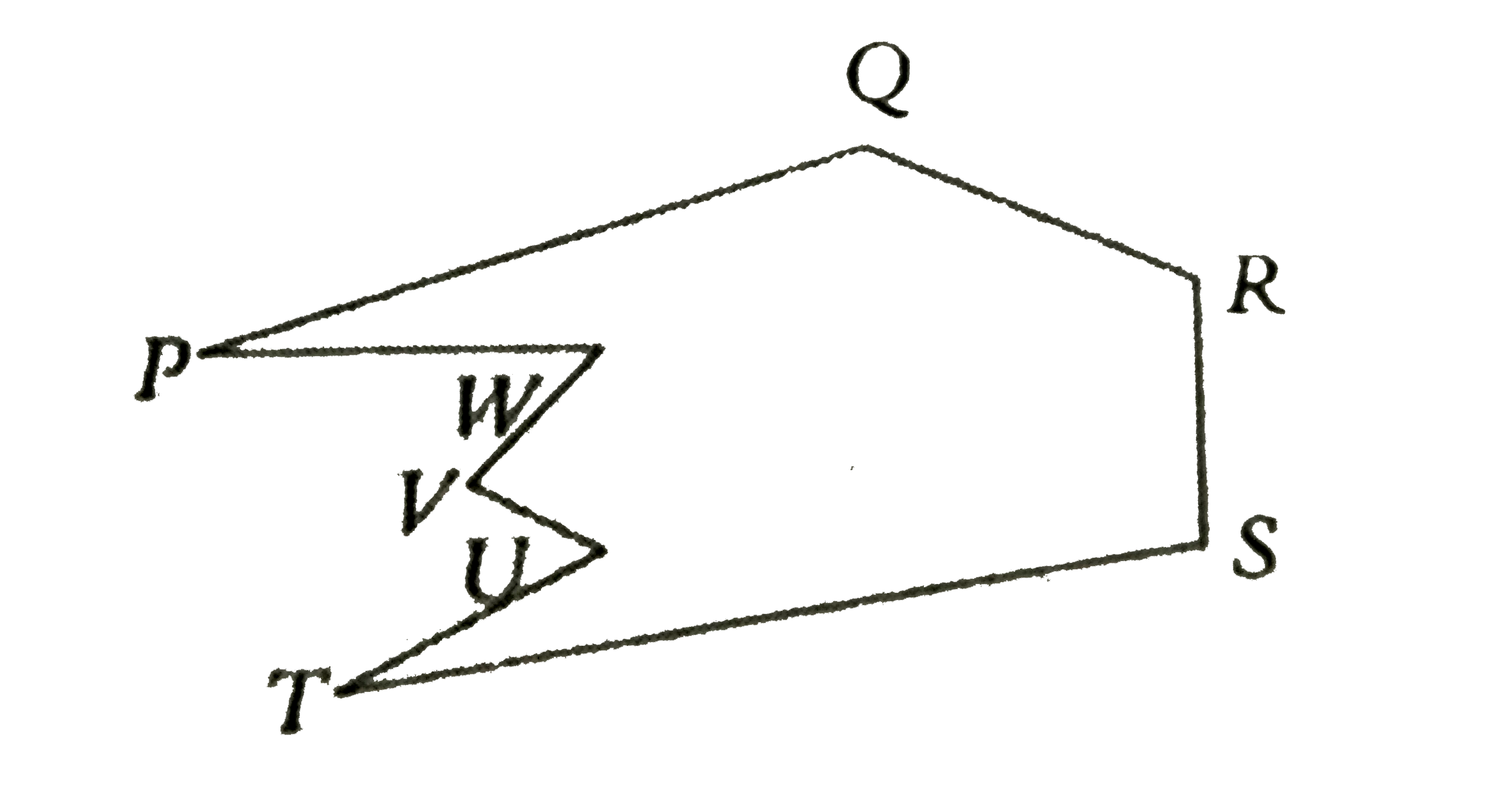 Find the sum of the interior angles of the polygon gives below.